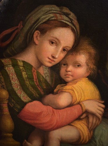 XVIe siècle et avant - Vierge à l'Enfant et l'archange Michel - Ecole toscane fin du XVIe siècle